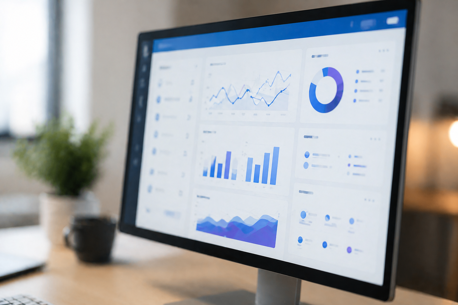 Dashboard with metrics